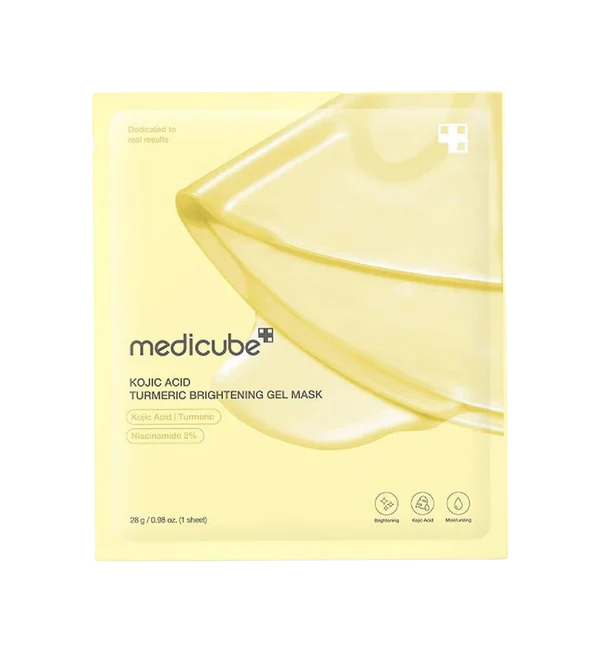 Medicube Kojic Acid Turmeric Brightening Gel Mask — Pack of 4
